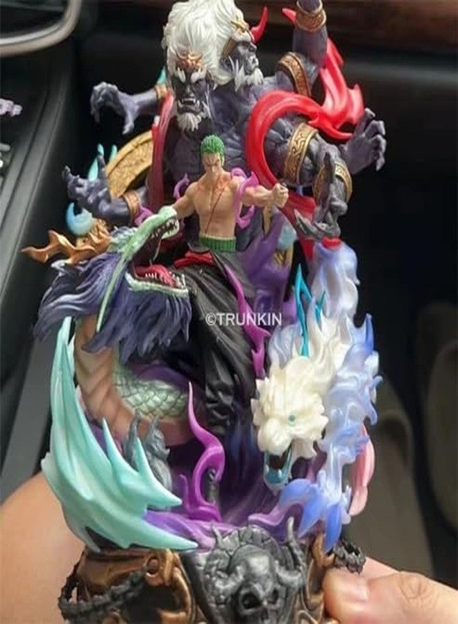 Trunkin One Piece Roronoa Zoro Demon Dragon god The Mythological Asura 20cm Action Figure - Image 4
